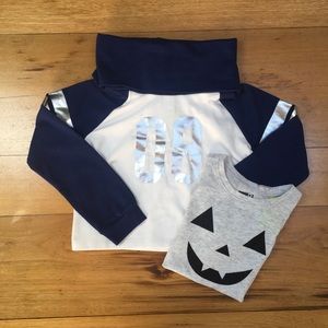 NWT Crazy8 Girls Sweatshirt and Shirt 2 Pack